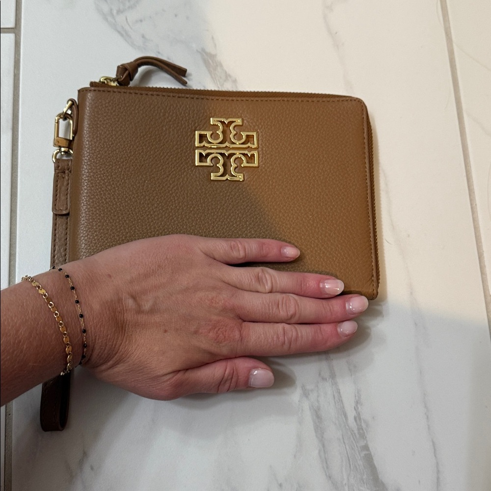 Tory Burch Brown Leather Clutch - Picture 3 of 6